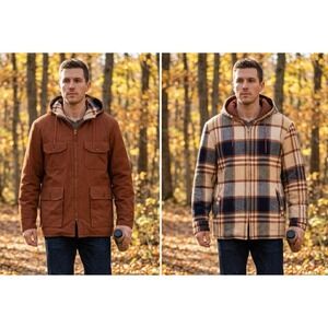 VTG 80's Mens Reversible Wool Blend Lining Jacket Utility Outdoor  Workwear XL